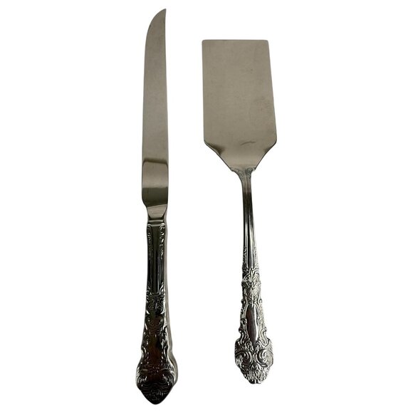 8 Piece Reed & Barton Renaissance Stainless 18/10 Glossy Silverware Serving Set - Picture 5 of 10